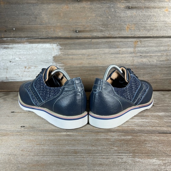 Stacy Adams Locke Wingtip Navy Blue Oxfords - Picture 5 of 9